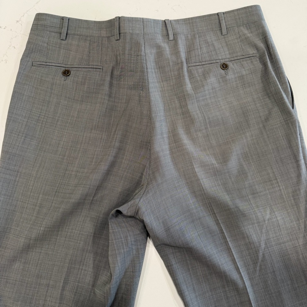 Canali Men’s Tessuto 100% Wool Light Gray Trousers 37x32 - Picture 6 of 8